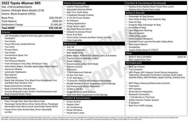 Used 2022 Toyota 4Runner SR5 RWD image 4