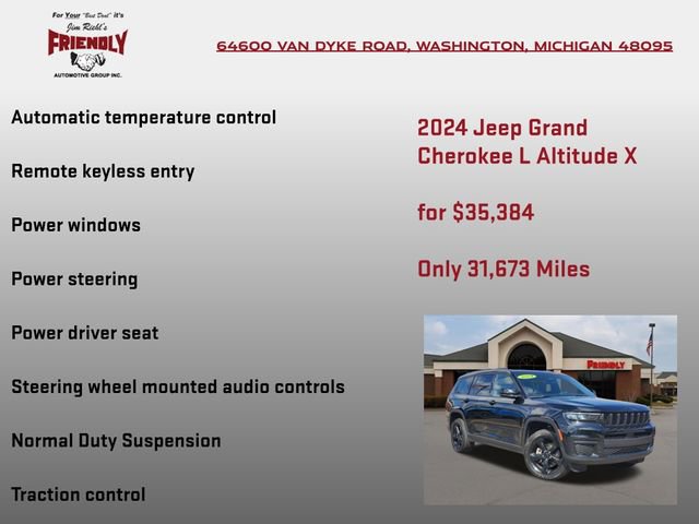 Used 2024 Jeep Grand Cherokee L Altitude AWD/4WD image 20