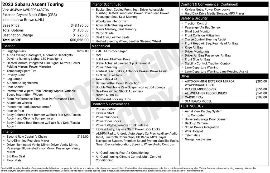Used 2023 Subaru Ascent Touring image 30