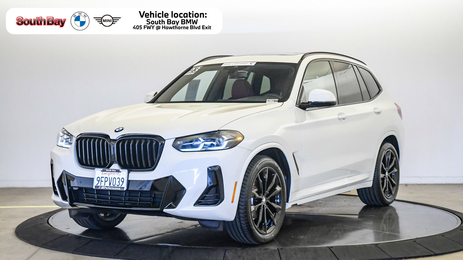 Certified 2023 BMW X3 sDrive30i w/ M Sport Package