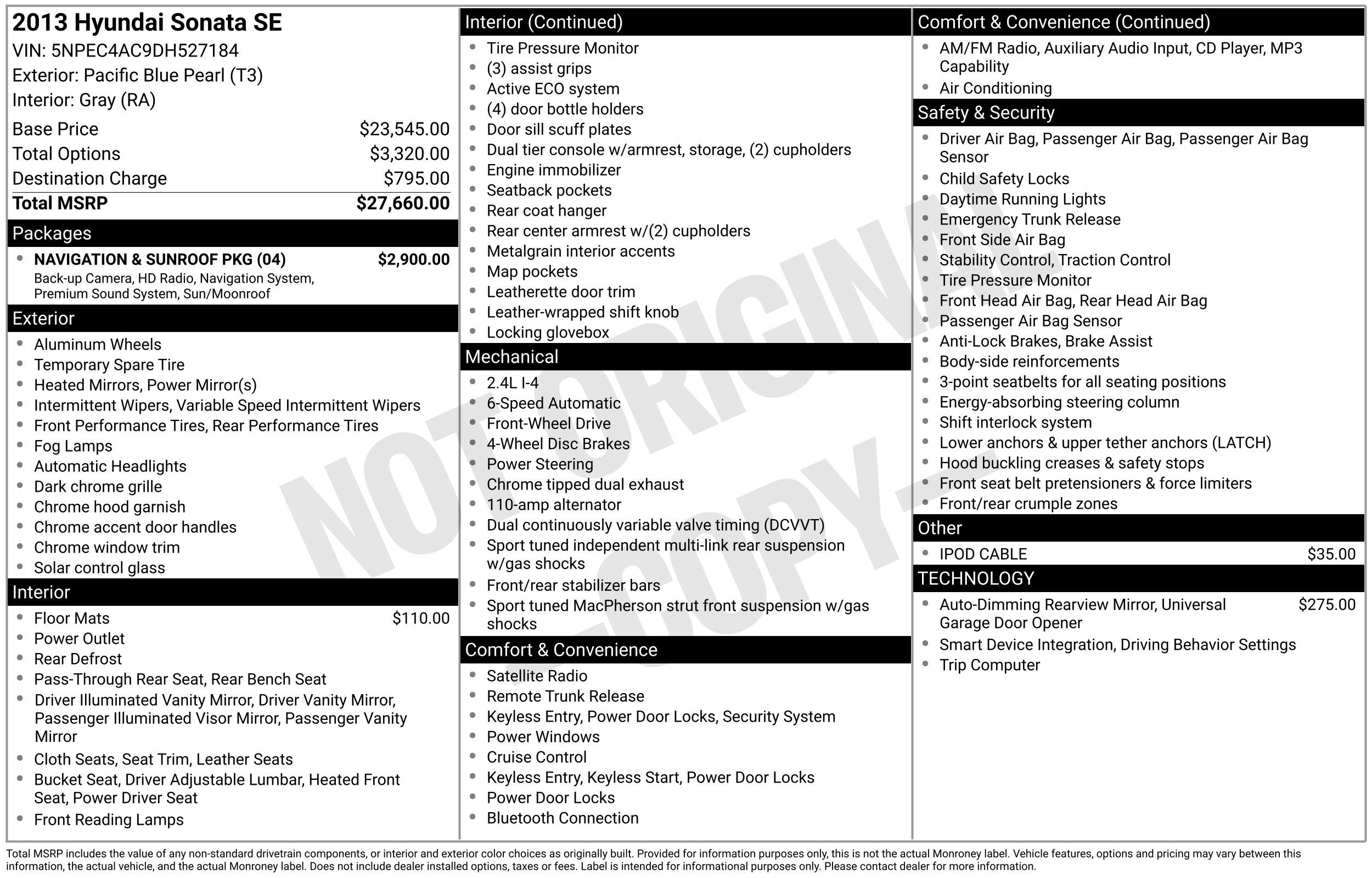 Used 2013 Hyundai Sonata SE w/ Navigation & Sunroof Pkg FWD image 45