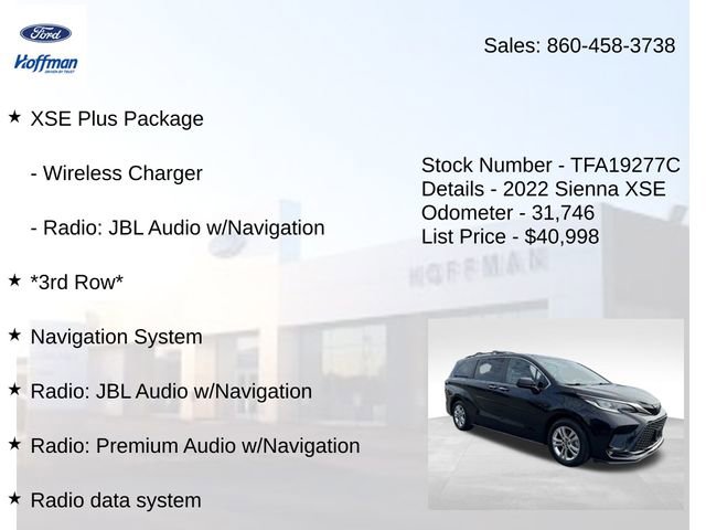 Used 2022 Toyota Sienna XSE w/ XSE Plus Package image 5