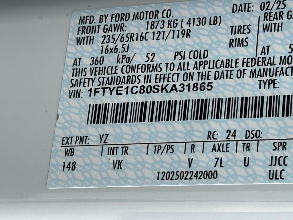 New 2025 Ford Transit 150 148 Medium Roof w/ Load Area Protection Package image 38