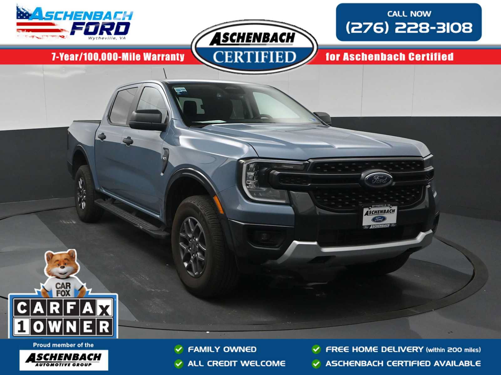 Certified 2024 Ford Ranger XLT w/ FX4 Off-Road Package