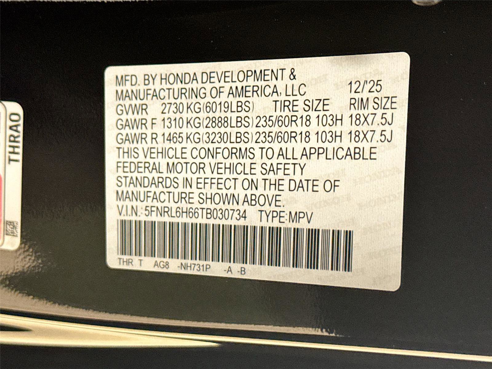 New 2026 Honda Odyssey EX-L image 31