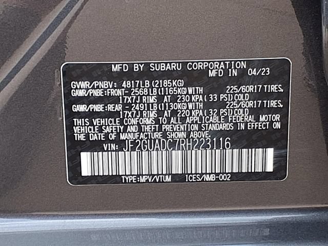 Certified 2024 Subaru Crosstrek 2.0i Premium AWD/4WD image 9