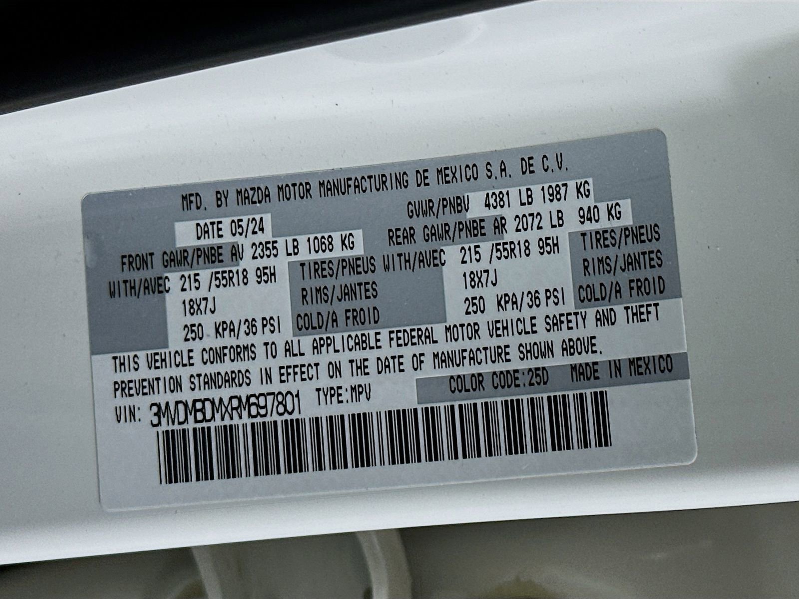 Certified 2024 MAZDA CX-30 AWD 2.5 S w/ Premium Package image 34