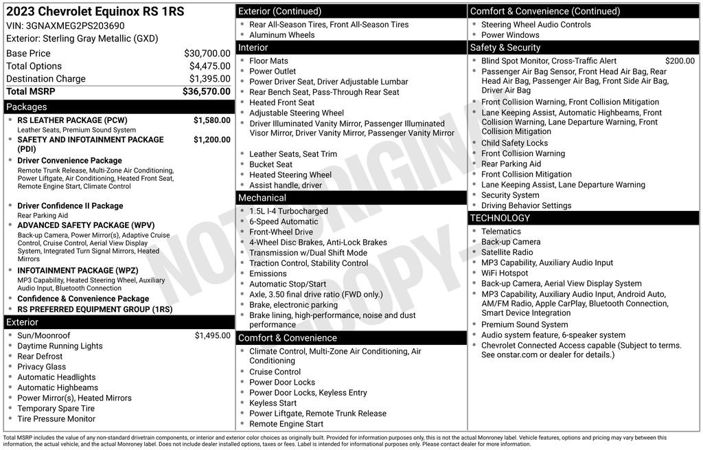 Certified 2023 Chevrolet Equinox RS w/ RS Leather Package FWD image 9