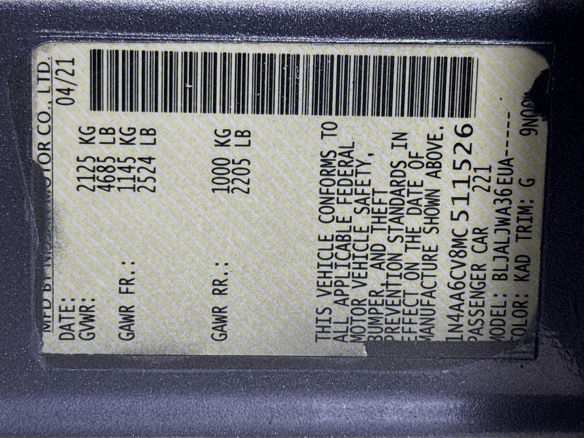 Used 2021 Nissan Maxima 3.5 SV w/ Floor Mat Group image 38