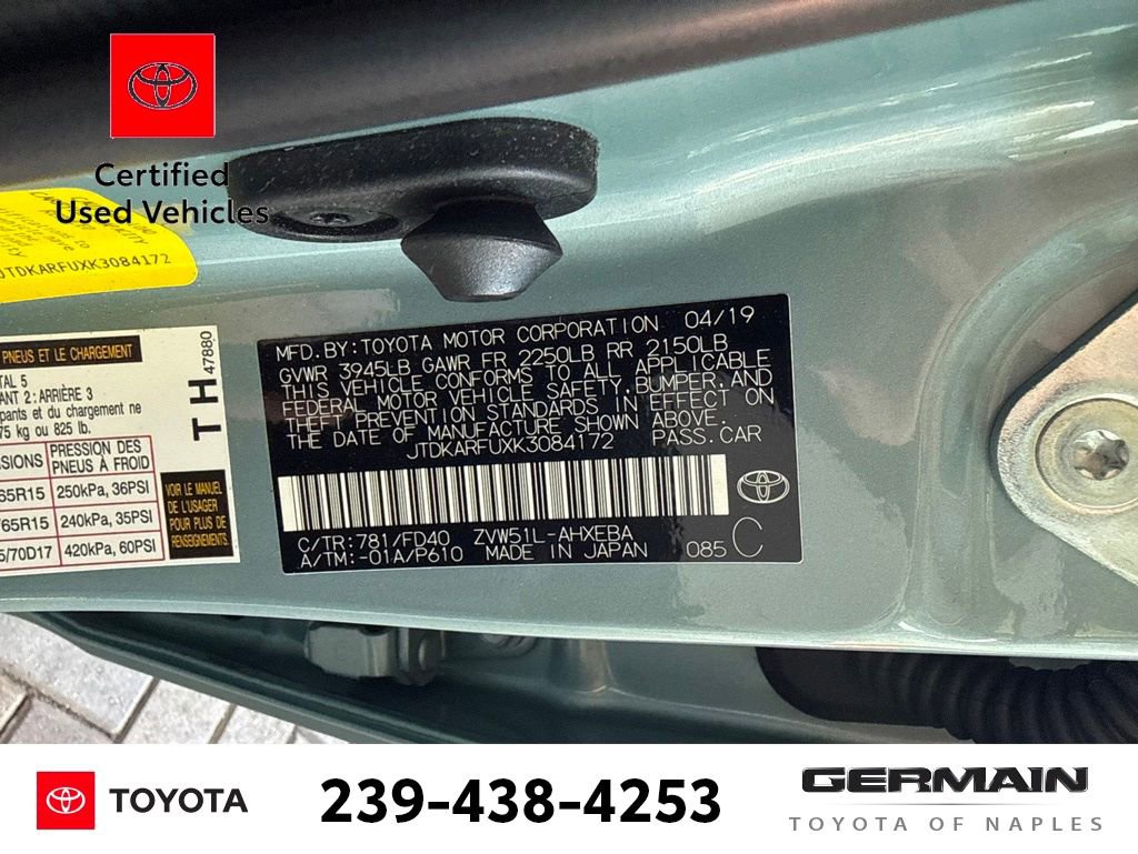 Used 2019 Toyota Prius LE FWD image 22