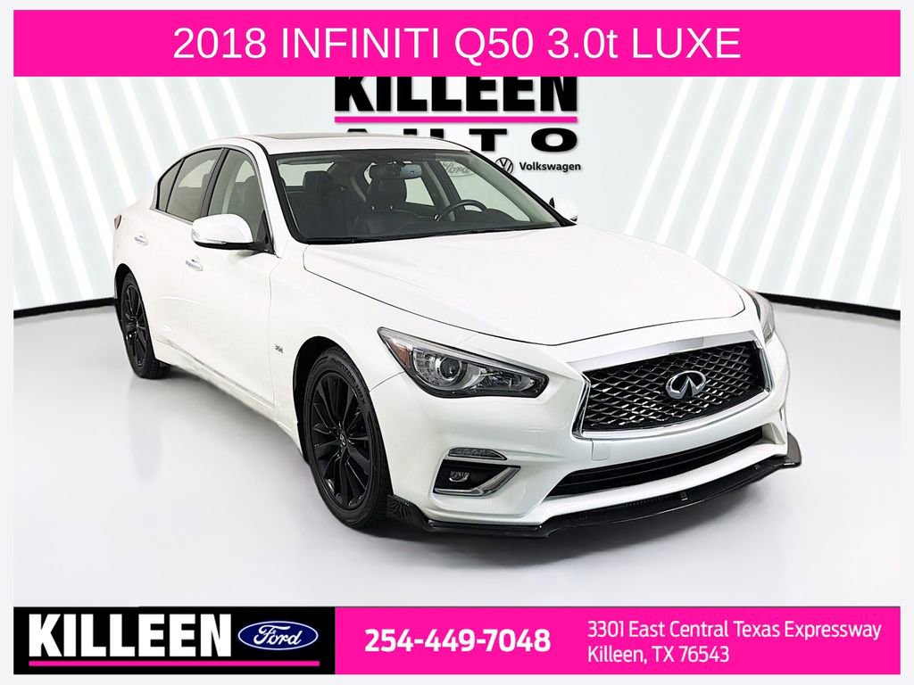 Used 2018 INFINITI Q50 Luxe w/ Essential Package (3.0T Luxe) AWD/4WD image 1