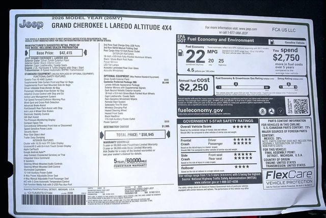 New 2026 Jeep Grand Cherokee L 4WD image 22
