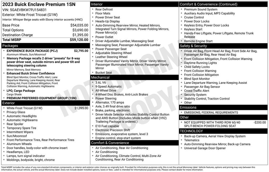 Used 2023 Buick Enclave Premium w/ Experience Buick Package image 2