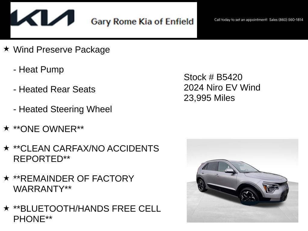 Certified 2024 Kia Niro Wind w/ Wind Preserve Package FWD image 7