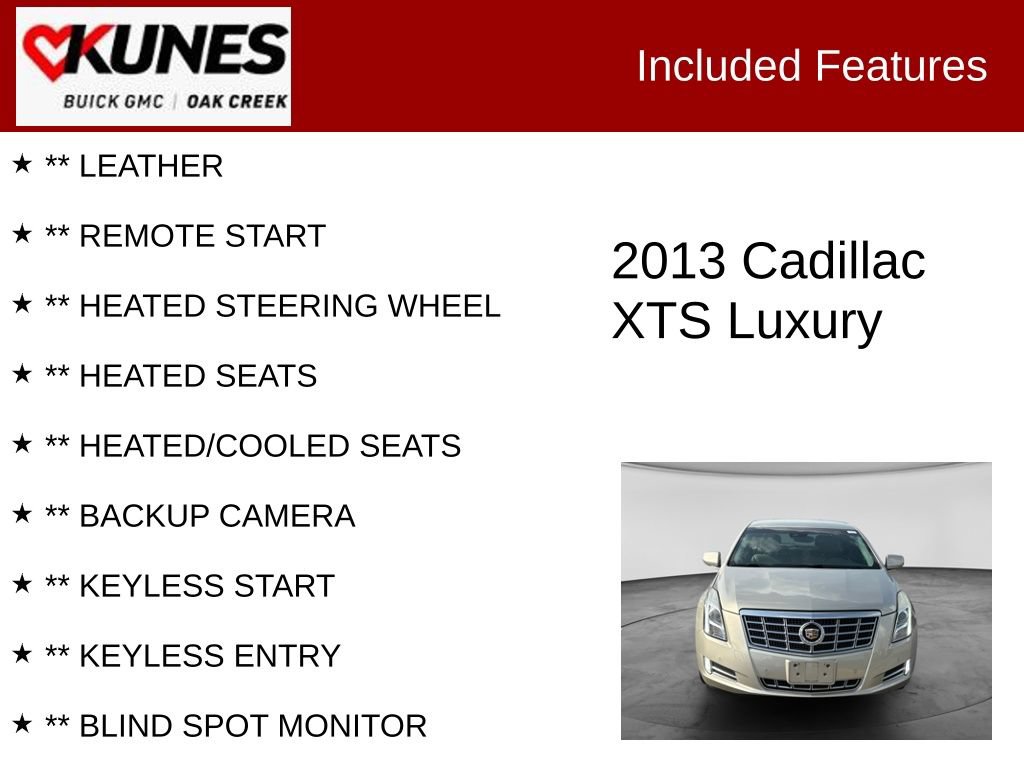 Used 2013 Cadillac XTS Luxury w/ Driver Awareness Package FWD image 2