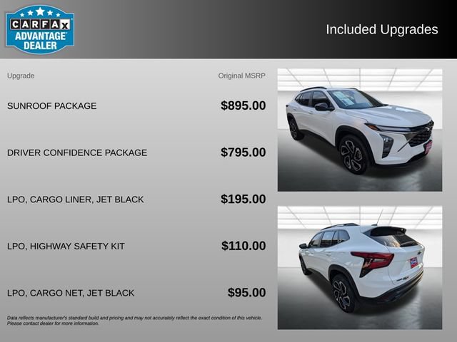 Used 2025 Chevrolet Trax RS w/ Sunroof Package FWD image 3