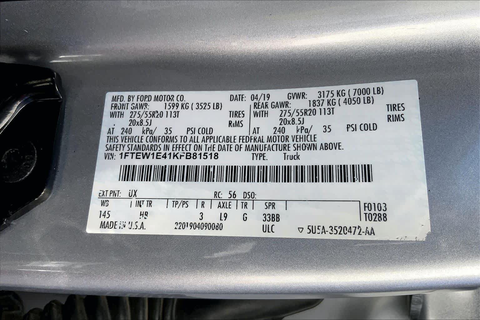 Used 2019 Ford F150 Lariat w/ Equipment Group 502A Luxury AWD/4WD image 37
