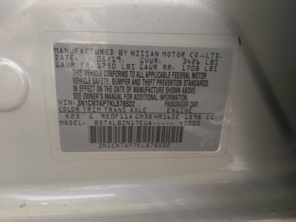 Used 2019 Nissan Versa SV FWD image 33