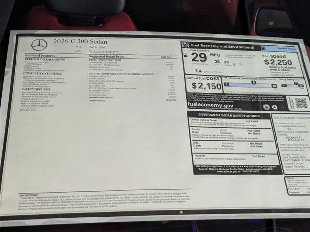 New 2026 Mercedes-Benz C 300 Sedan image 18