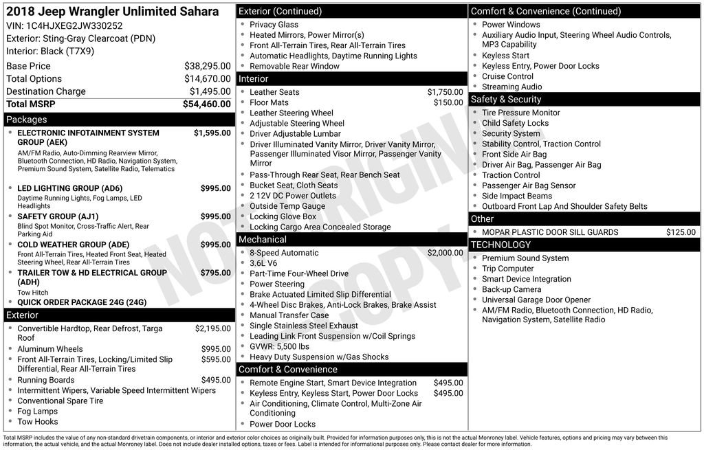 Used 2018 Jeep Wrangler Unlimited Sahara image 5
