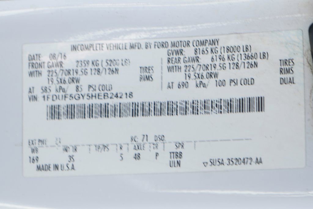 Used 2017 Ford F550 2WD Regular Cab Super Duty w/ Advanced Security Pack image 48