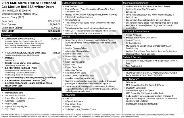 Used 2009 GMC Sierra 1500 SLE w/ Convenience Package RWD image 6