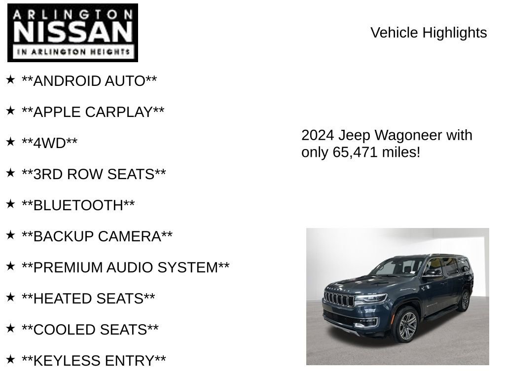 Used 2024 Jeep Wagoneer Series II AWD/4WD image 7