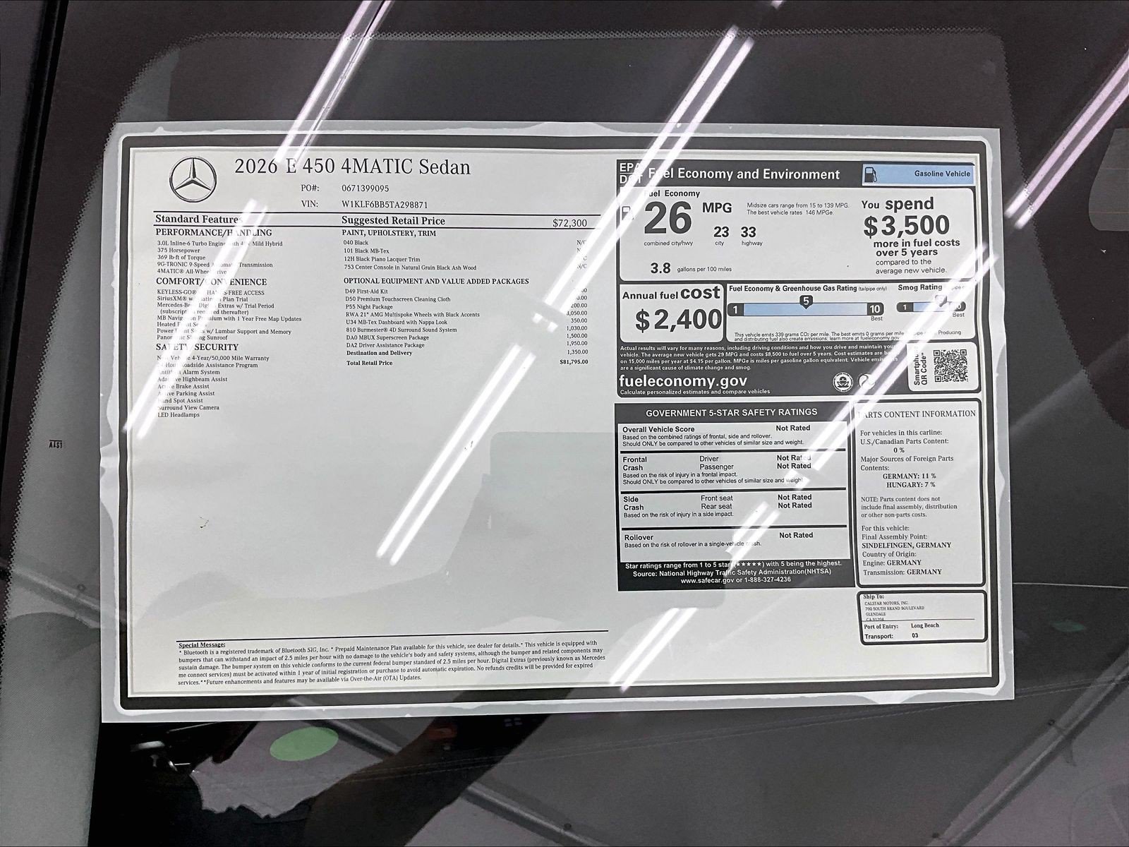 New 2026 Mercedes-Benz E 450 4MATIC Sedan image 17