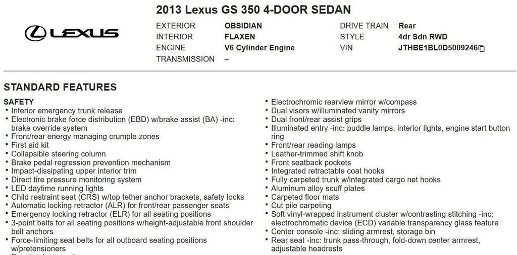 Used 2013 Lexus GS 350 image 17