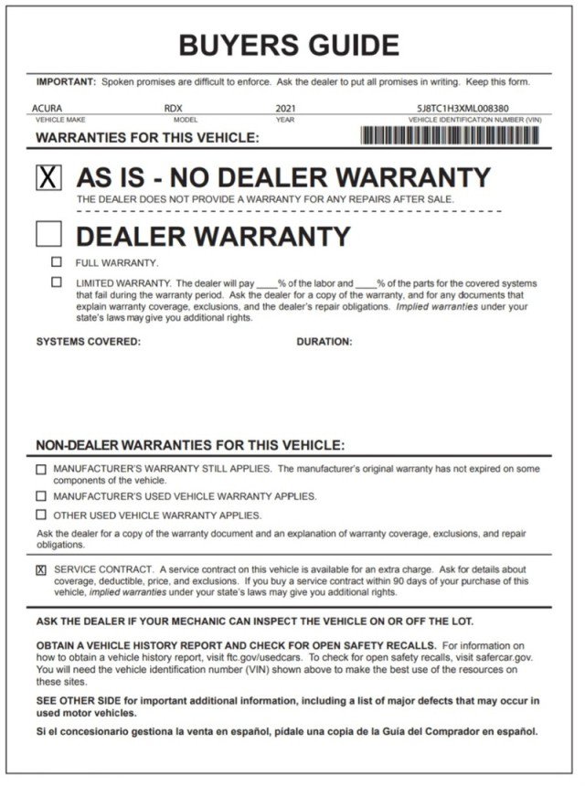 Used 2021 Acura RDX FWD image 33