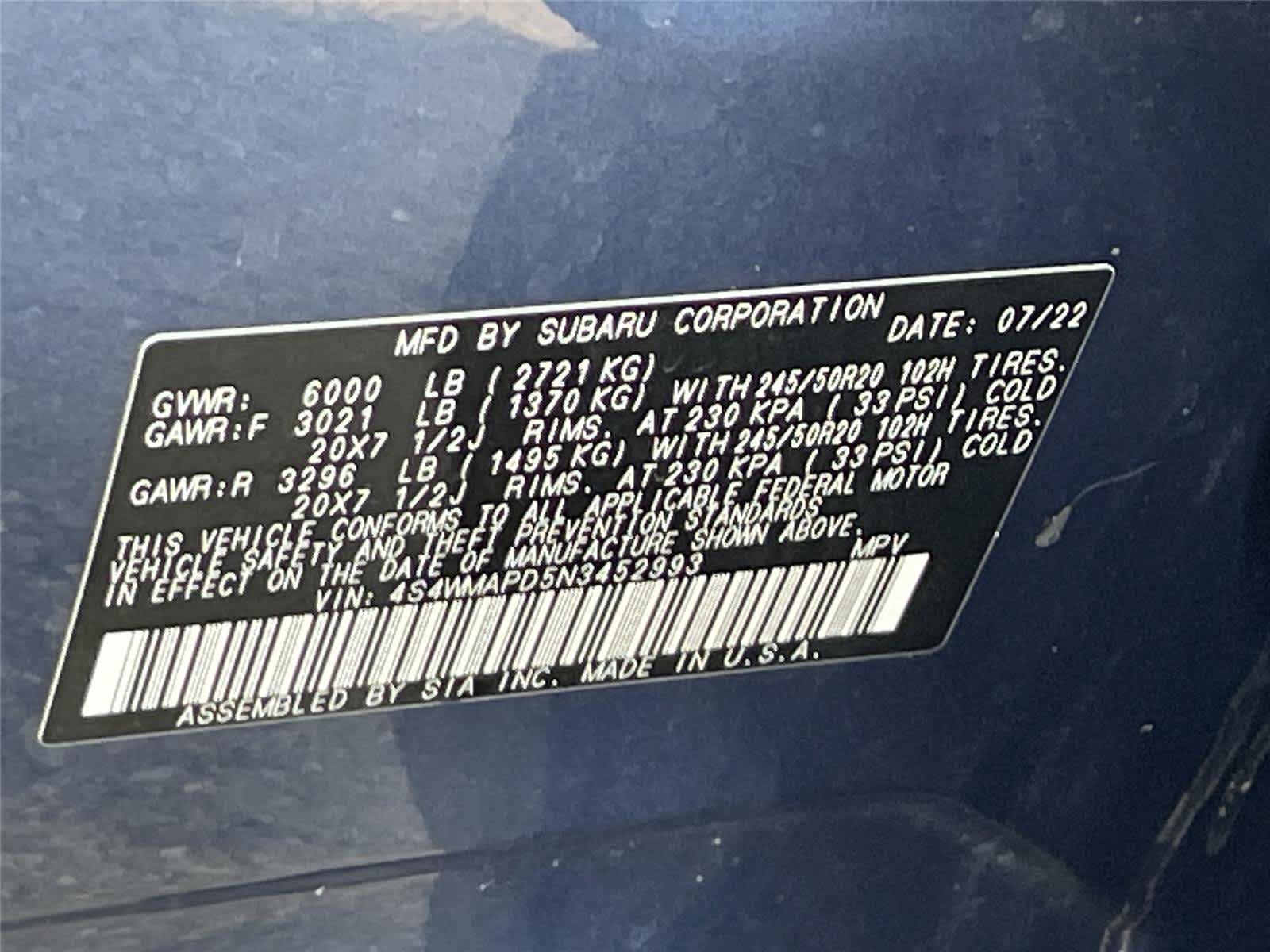 Certified 2022 Subaru Ascent Limited w/ Technology Package image 36