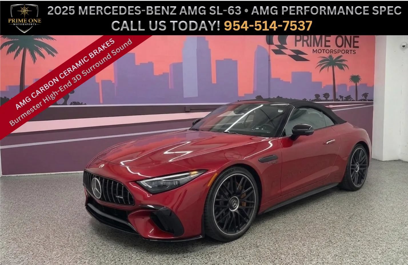 Used 2025 Mercedes-Benz SL 63 AMG 4MATIC w/ AMG Aerodynamics Package