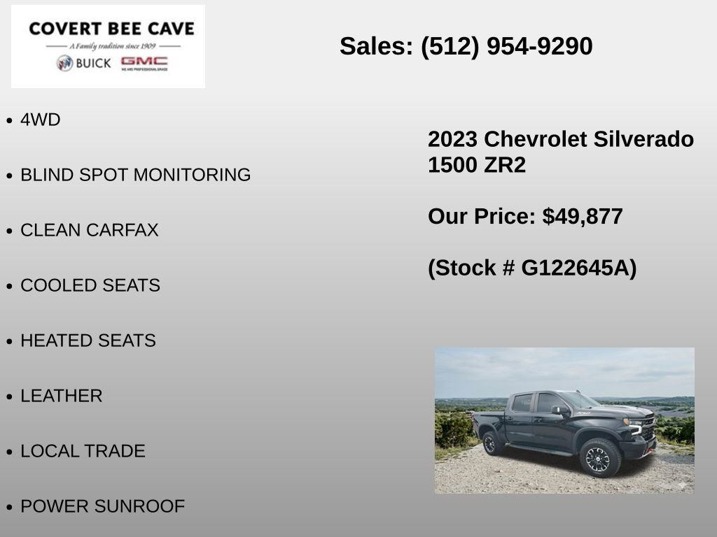 Used 2023 Chevrolet Silverado 1500 ZR2 w/ Technology Package AWD/4WD image 6