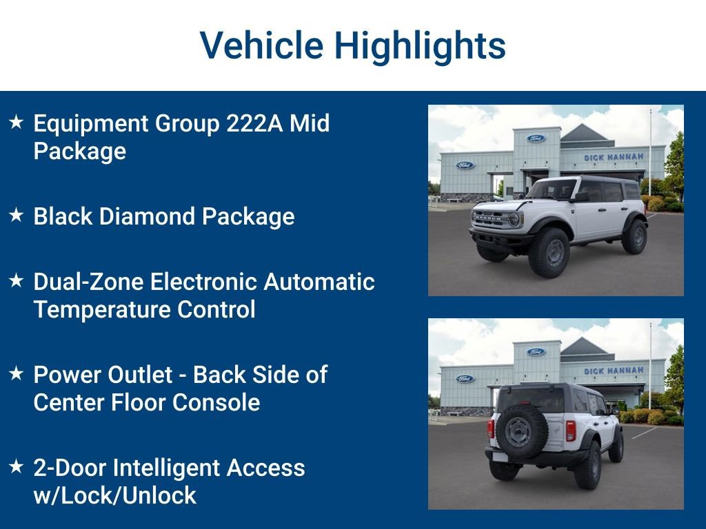New 2025 Ford Bronco Big Bend w/ Black Diamond Package image 3