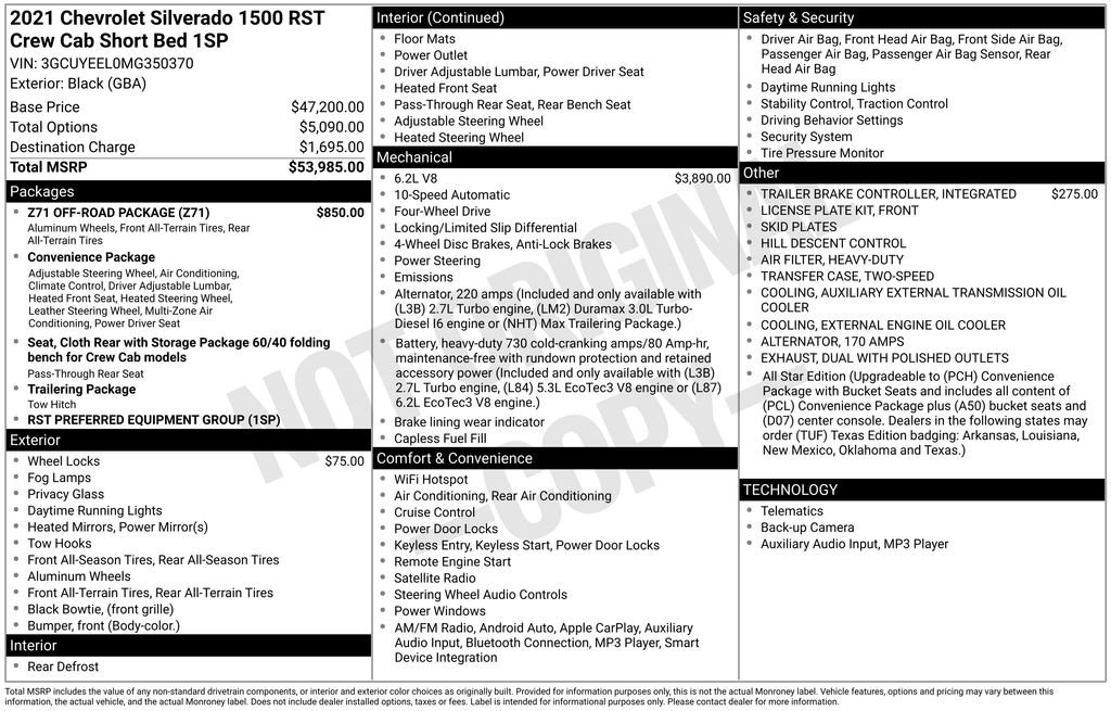 Used 2021 Chevrolet Silverado 1500 RST w/ Z71 Off-Road Package image 6