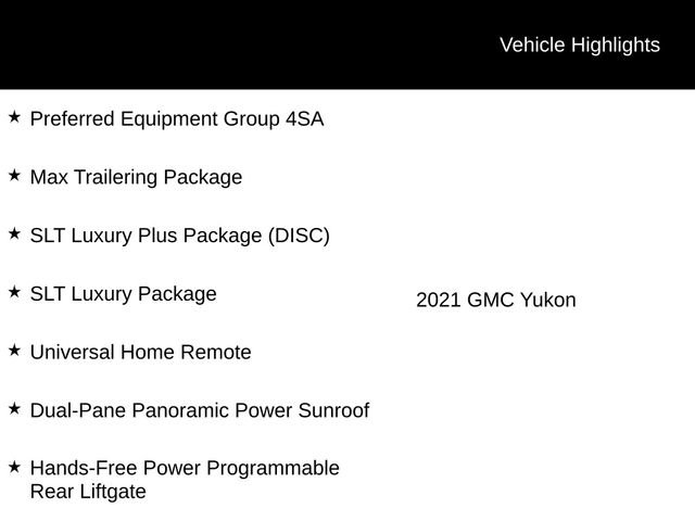 Used 2021 GMC Yukon SLT w/ SLT Luxury Plus Package AWD/4WD image 12
