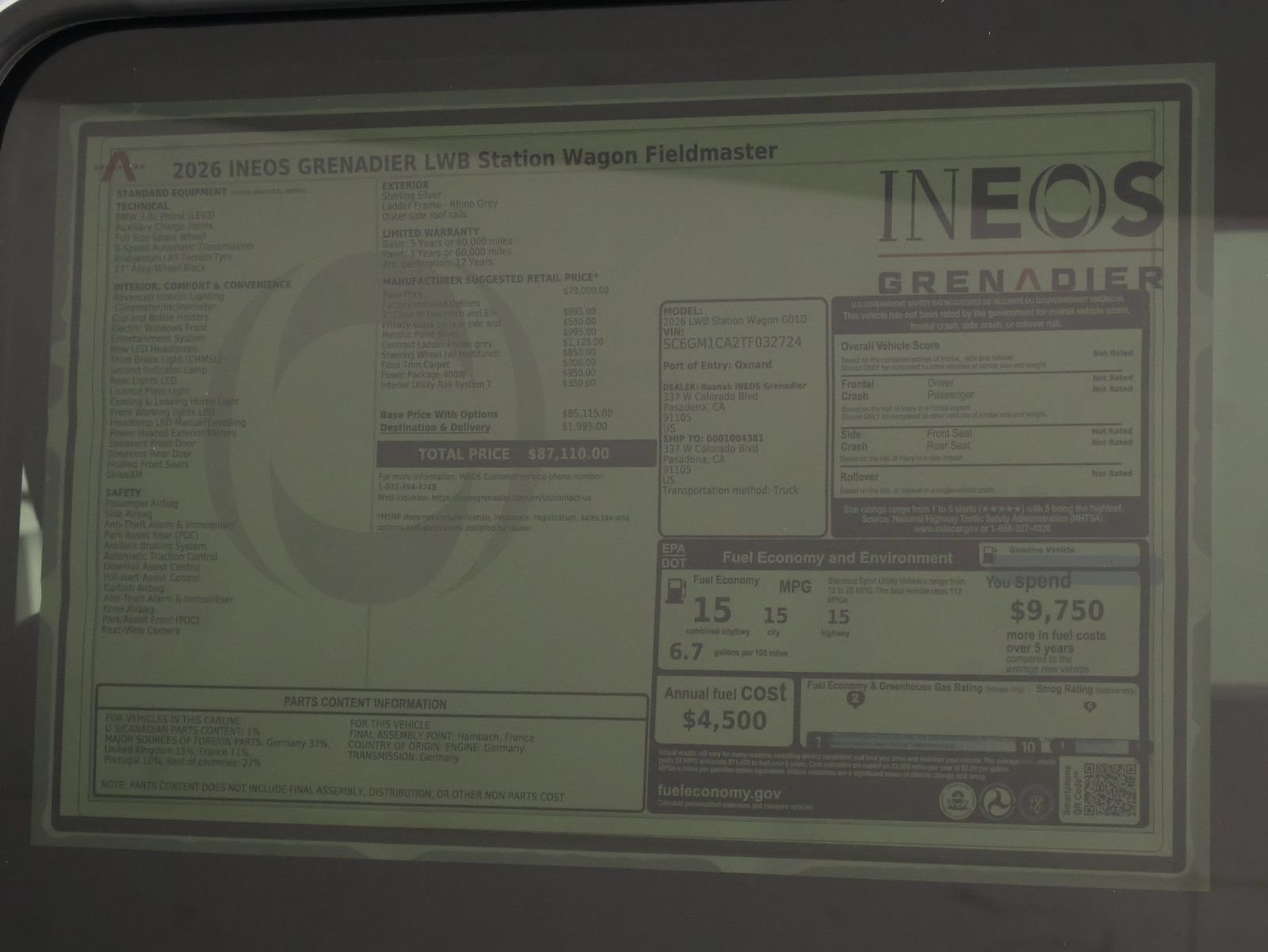 New 2026 INEOS Grenadier Station Wagon AWD/4WD image 23