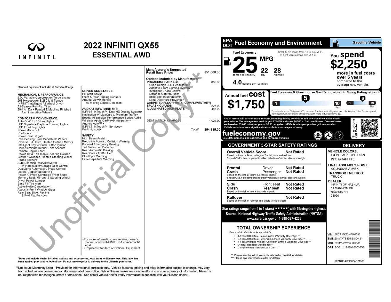 Certified 2022 INFINITI QX55 Essential w/ Proassist Package image 26