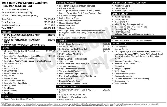 Used 2015 RAM 2500 Longhorn AWD/4WD image 32