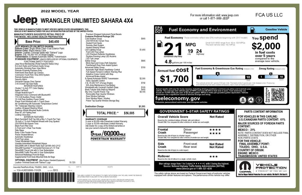 Used 2022 Jeep Wrangler Unlimited Sahara w/ LED Lighting Group image 5