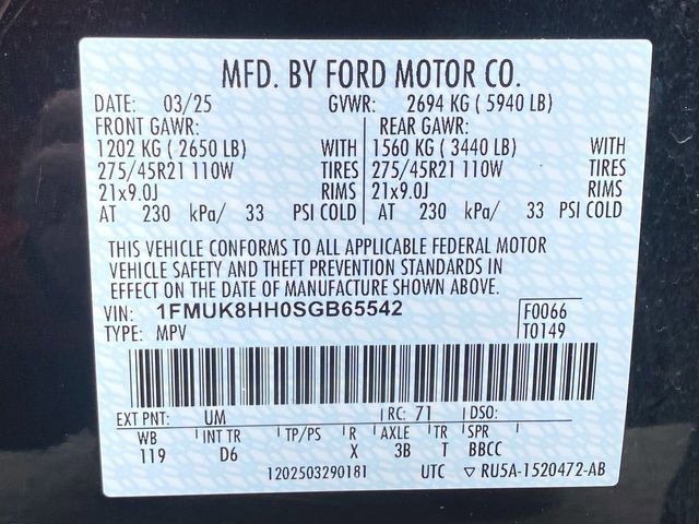 Used 2025 Ford Explorer Platinum w/ LUX Leather Package image 35