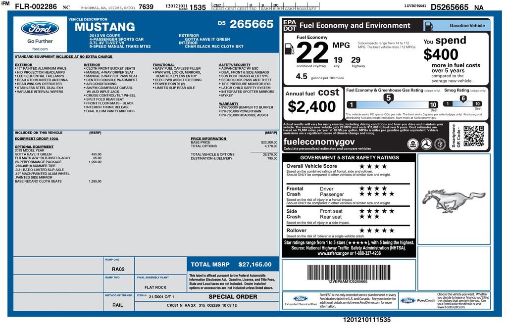 Used 2013 Ford Mustang Coupe w/ V6 Performance Pkg image 7