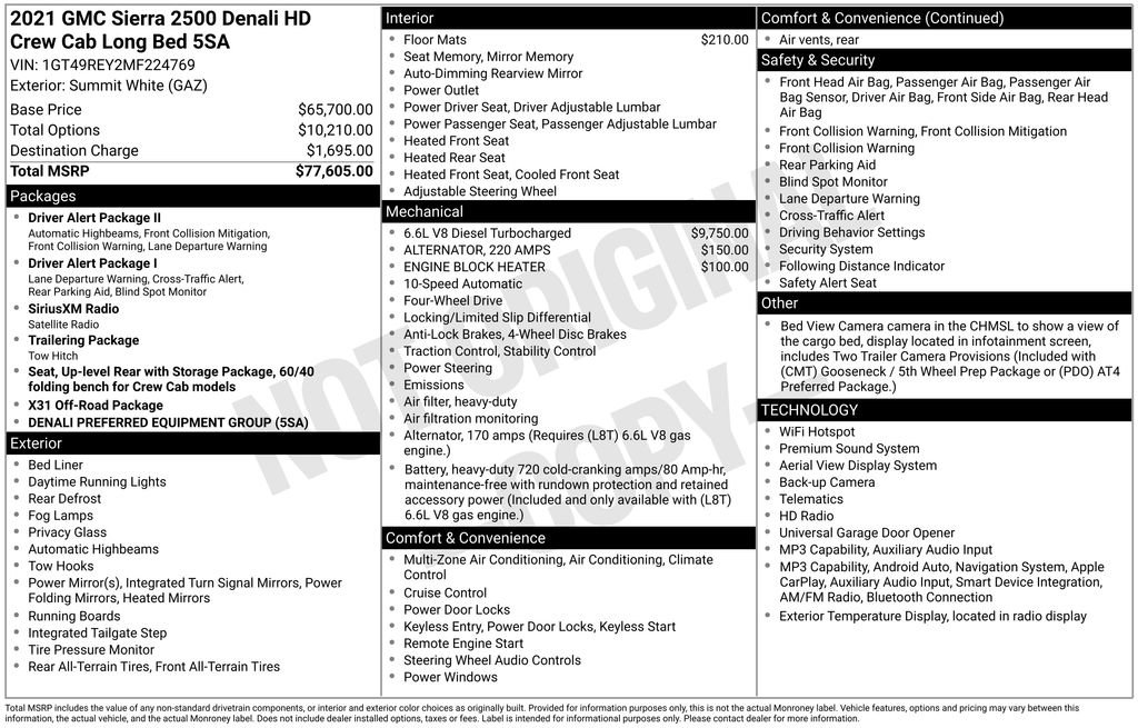 Used 2021 GMC Sierra 2500 Denali AWD/4WD image 2