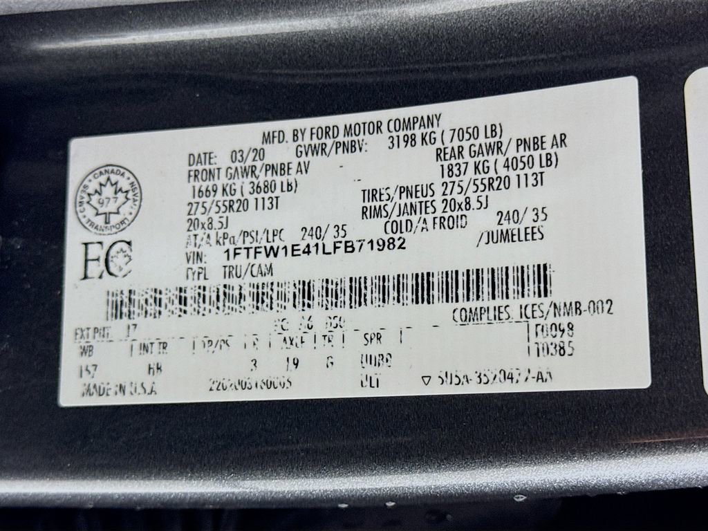 Used 2020 Ford F150 Lariat w/ Equipment Group 502A Luxury image 62