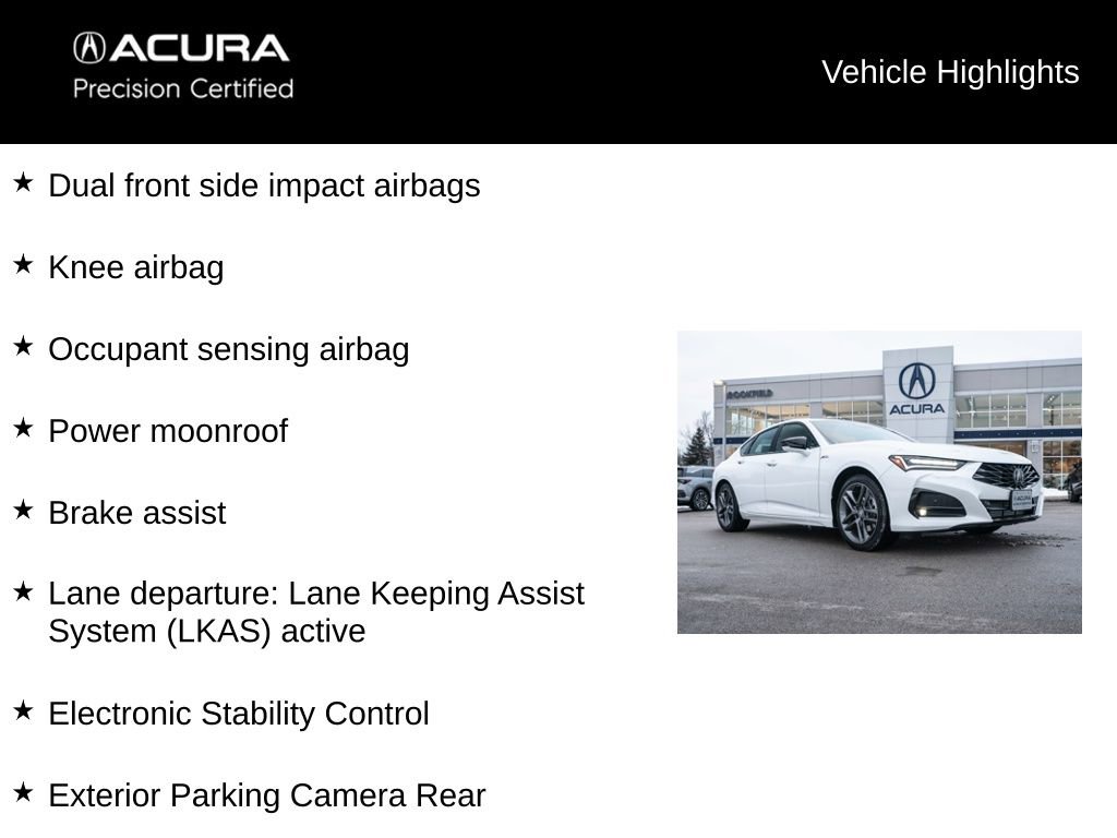 Certified 2025 Acura TLX SH-AWD w/ A-SPEC Pkg image 13