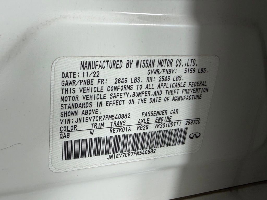 Used 2023 INFINITI Q50 Sensory image 32