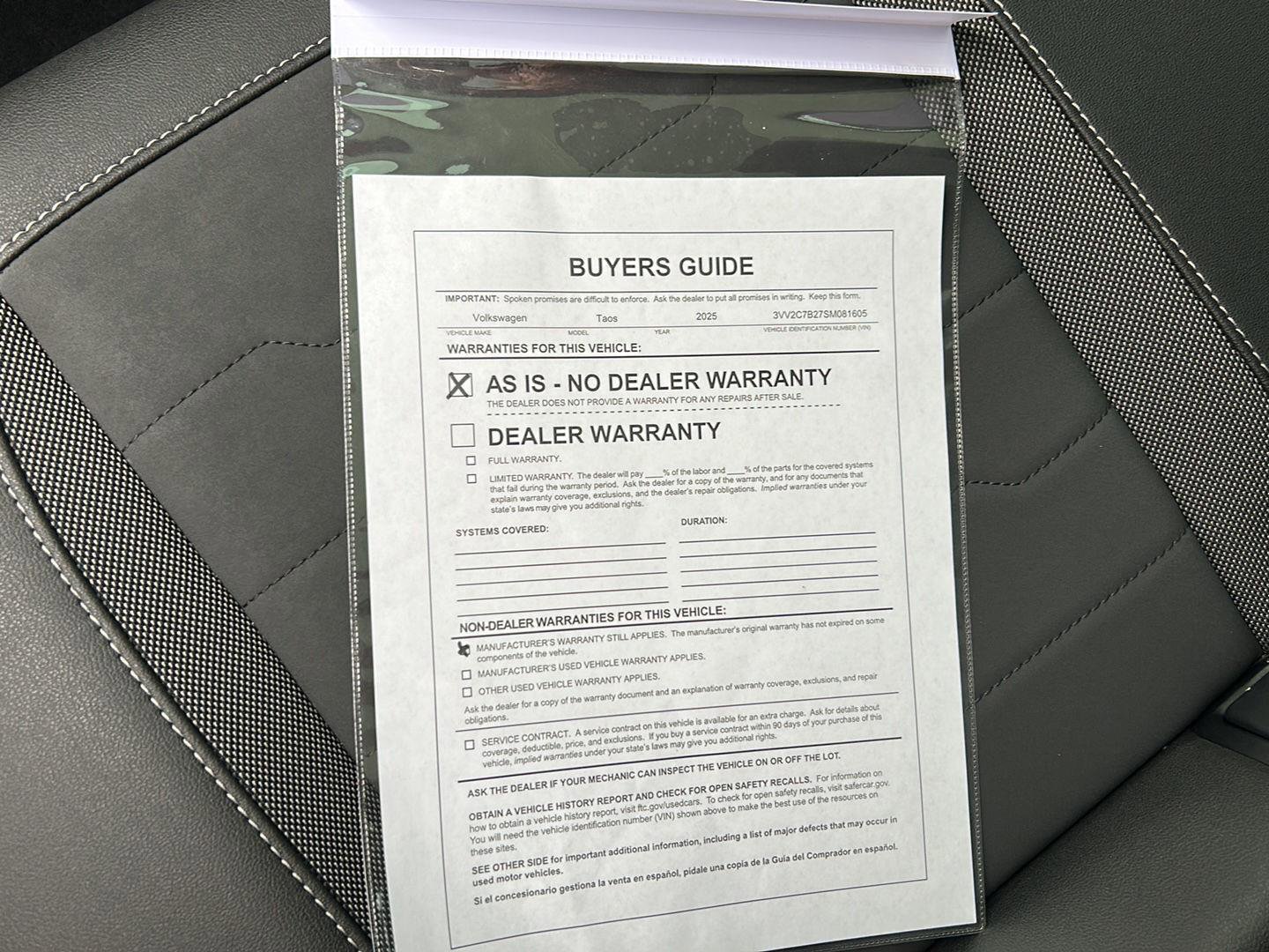 Used 2025 Volkswagen Taos SE image 33