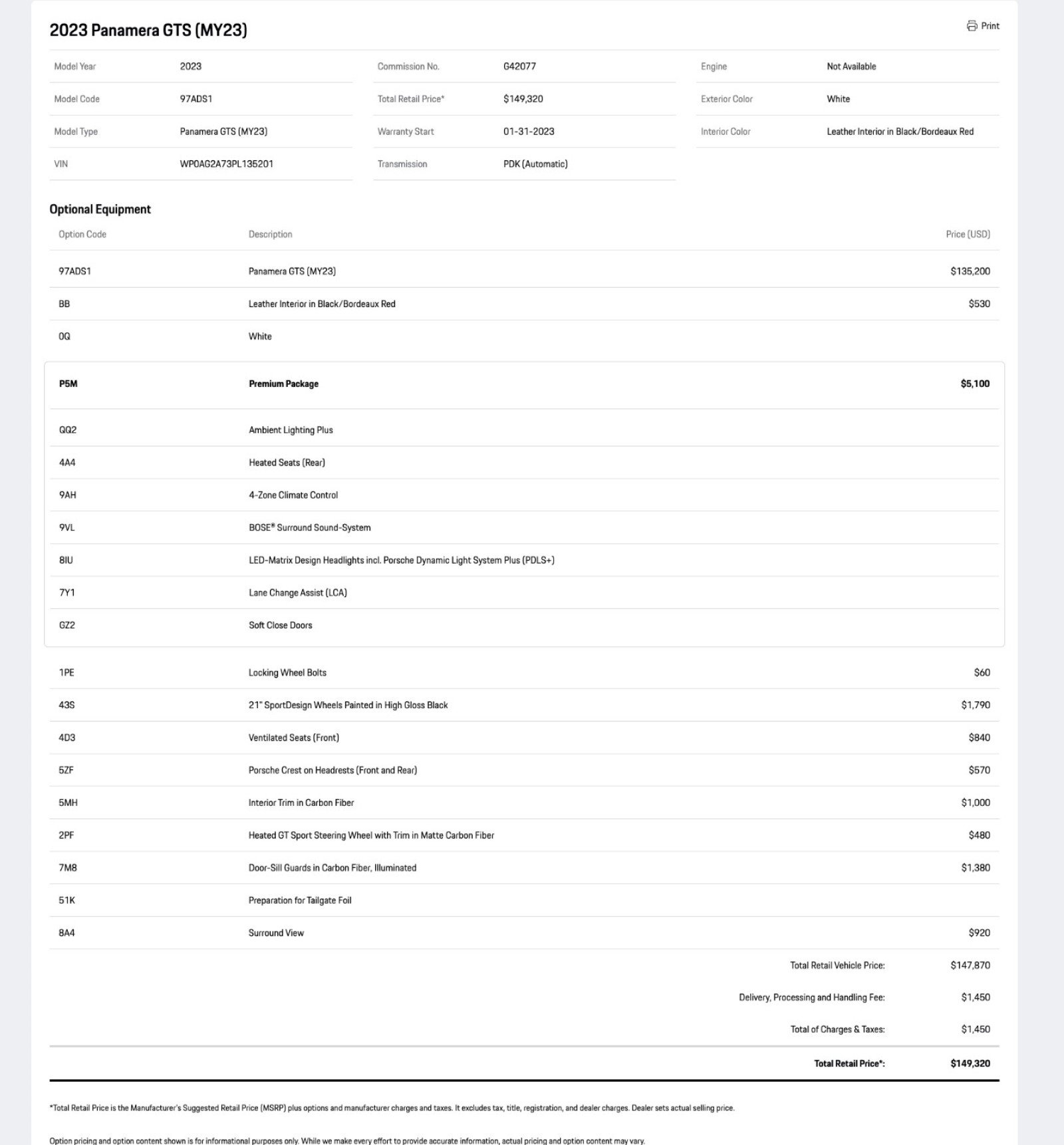 Certified 2023 Porsche Panamera GTS image 35