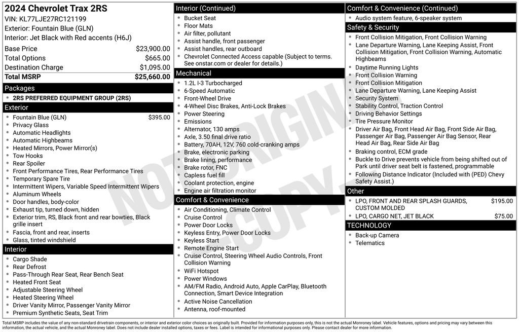 Used 2024 Chevrolet Trax RS FWD image 2
