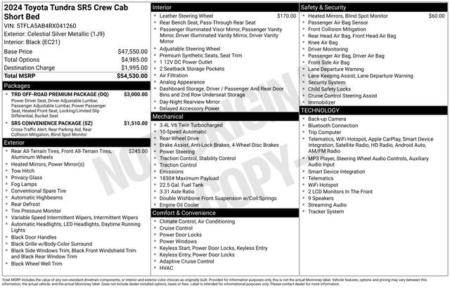 Used 2024 Toyota Tundra SR5 w/ TRD Off-Road Premium Package RWD image 5